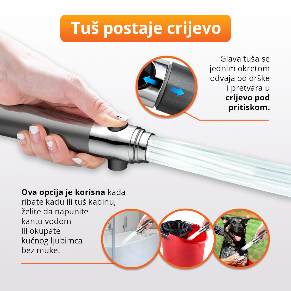 HydroRelax - Prilagodljiva glava tuša